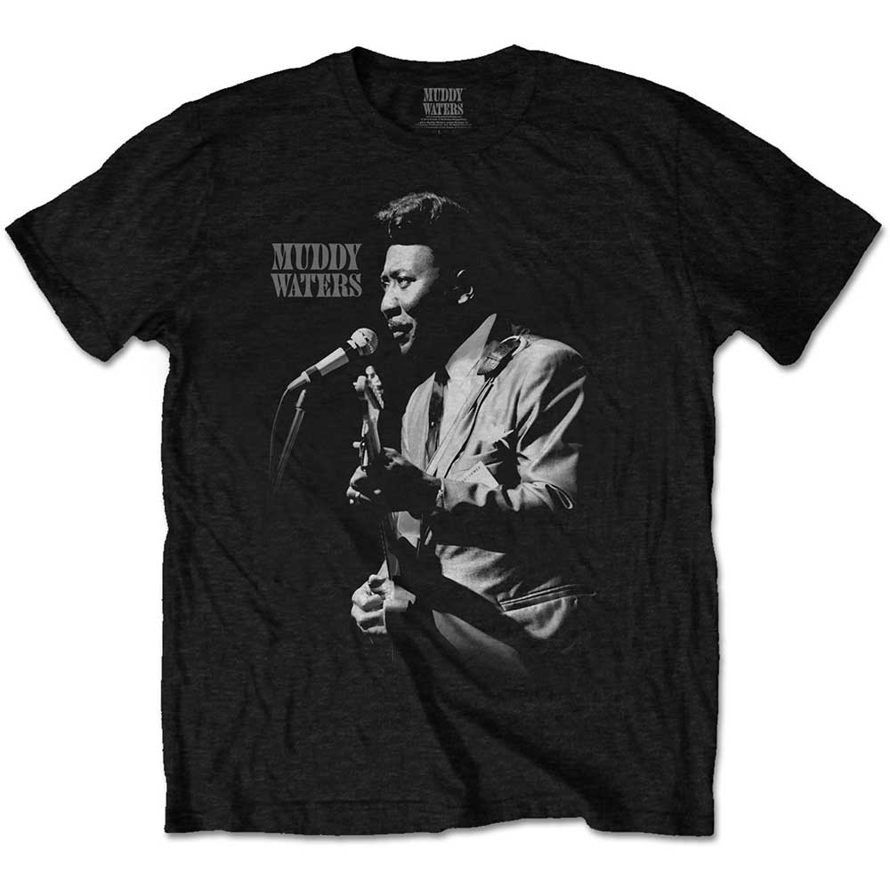 Muddy Waters Unisex T-Shirt: Muddy Live (Medium)