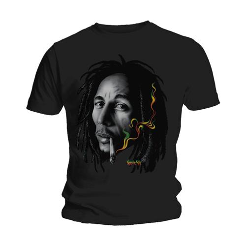 Bob Marley Unisex T-Shirt: Rasta Smoke (Large)