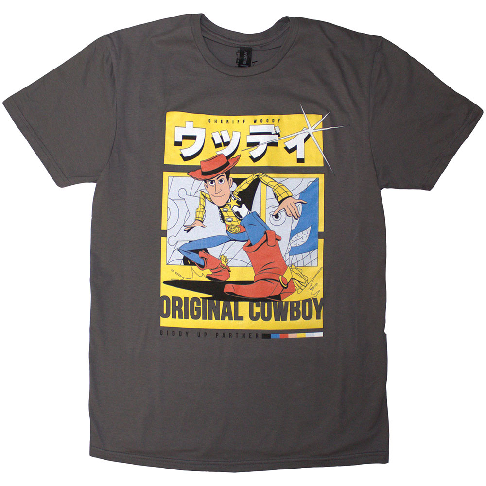 Disney Unisex T-Shirt: Toy Story Original Cowboy (Charcoal Grey) (Small)