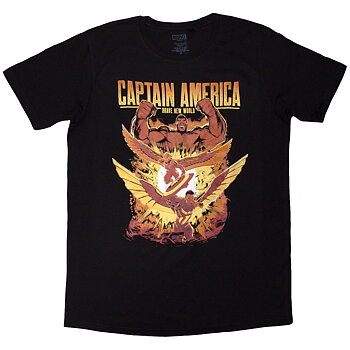 Marvel Comics Unisex T-Shirt: Capt. America Brave New World Explosion (Black) (Small)