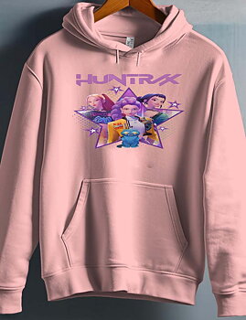 Huntrix Kpop Demon Hunters Barn Hoodie - Star - Rosa - Unisex