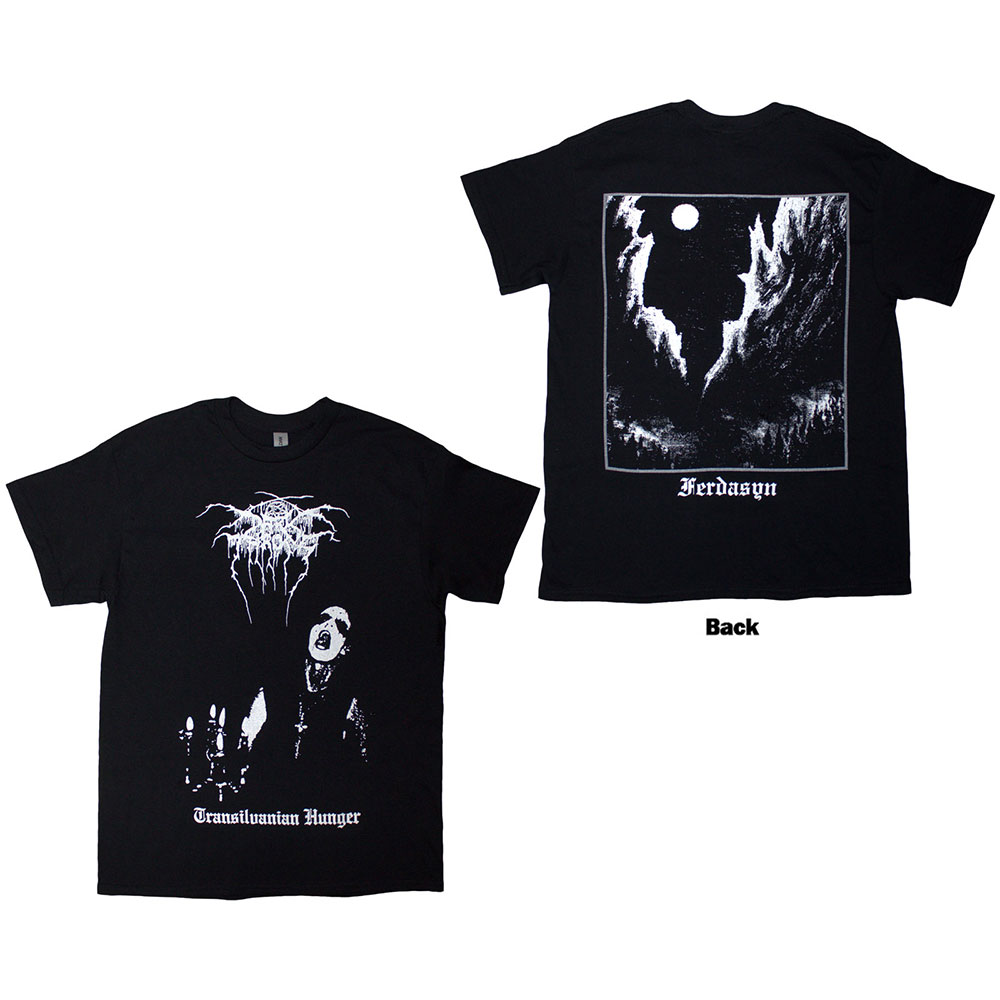 Darkthrone Unisex T-Shirt: Transilvanian Hunger (Back Print) (Black) (Small)