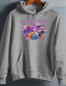 Huntrix Kpop Demon Hunters Barn Hoodie - Star - Grå - Unisex