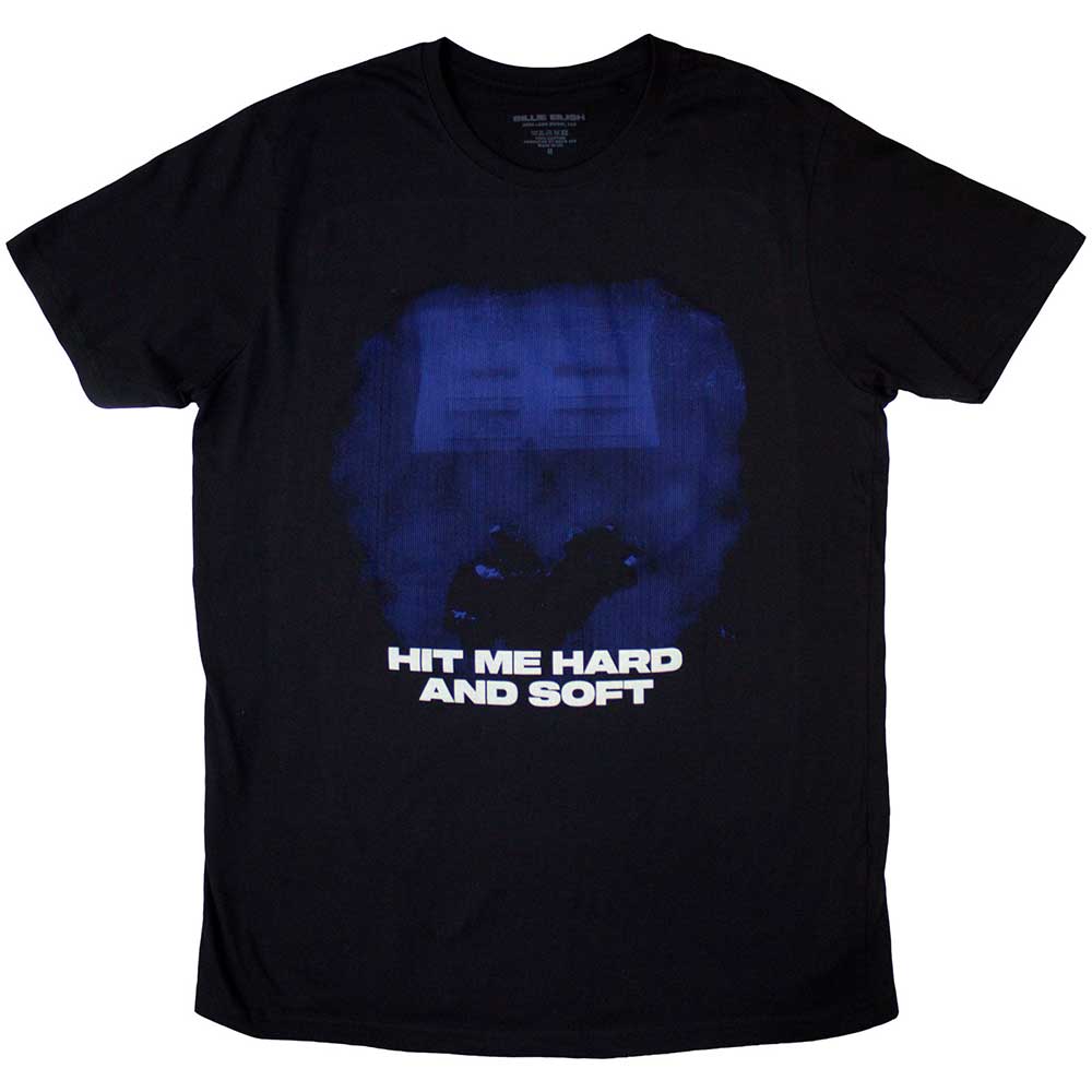 Billie Eilish Unisex T-Shirt: Hit Me Hard And Soft Blue Lines (Medium)