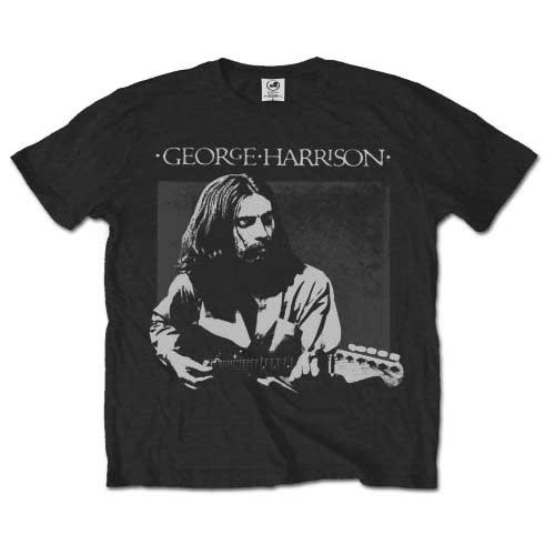 George Harrison Unisex T-Shirt: Live Portrait (Large)