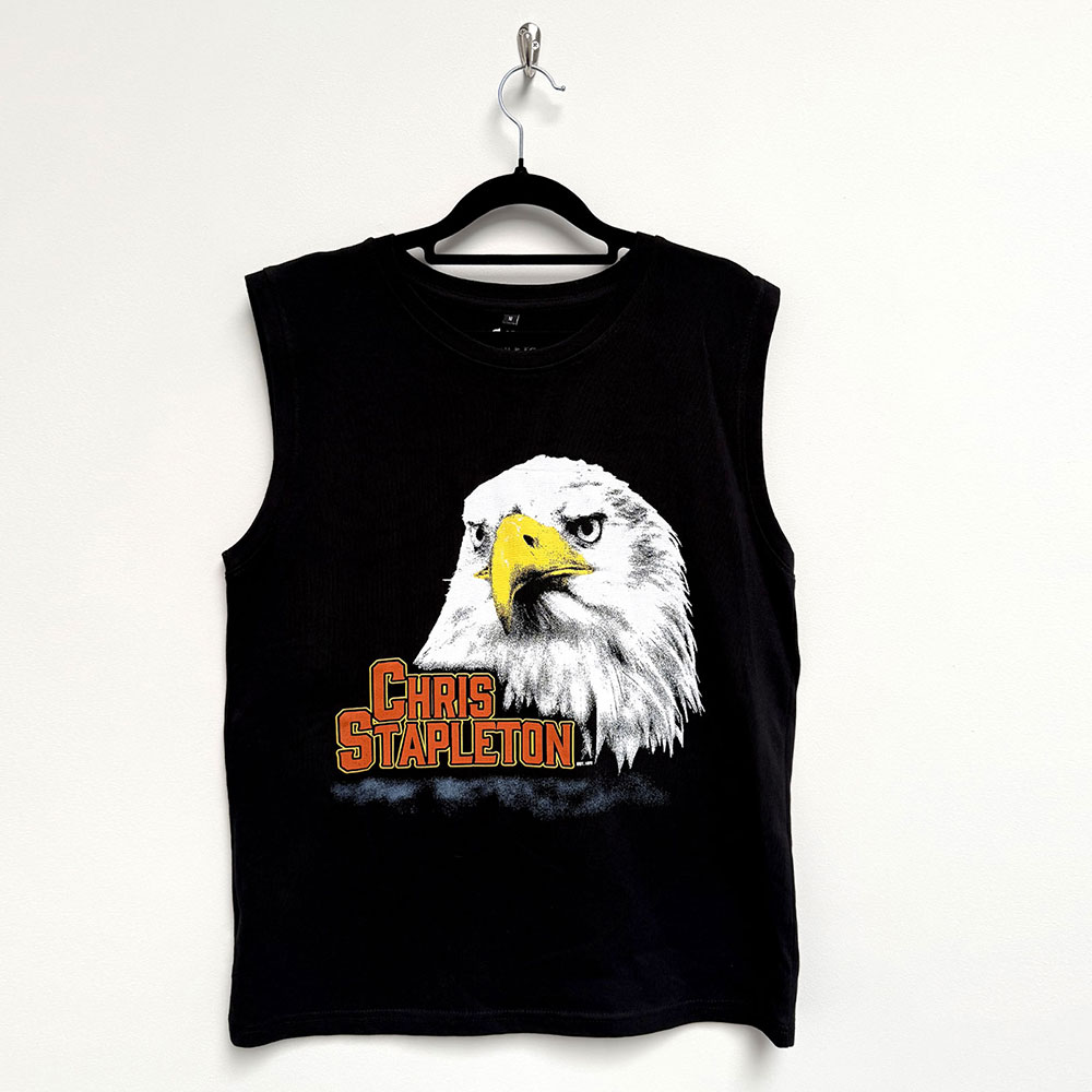 Chris Stapleton Unisex Tank T-Shirt: Eagle (Black) (Medium)