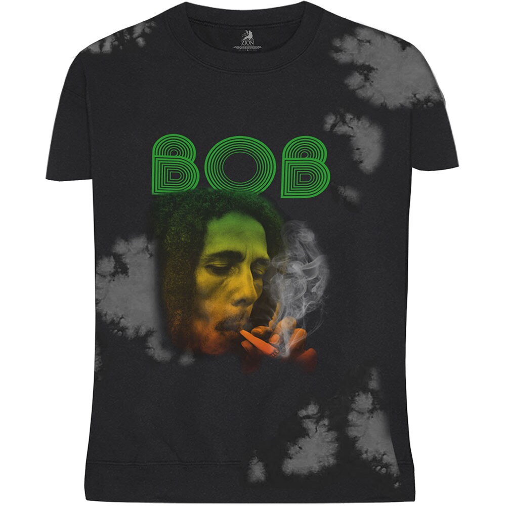 Bob Marley Unisex T-Shirt: Smoke Gradient (Dip-Dye) (Small)
