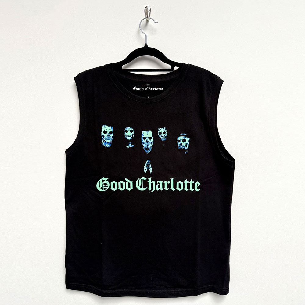Good Charlotte Unisex Tank T-Shirt: Generation Rx Skull Faces (Black) (Large)