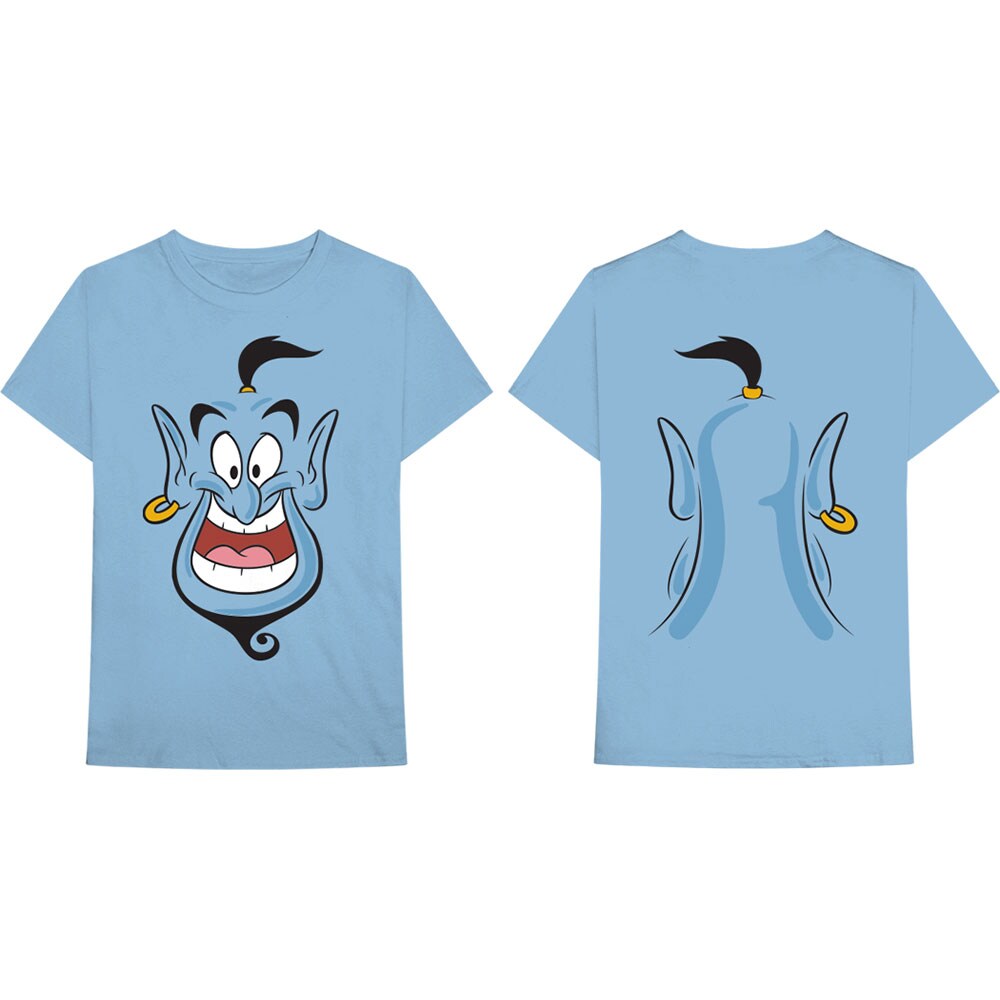 Disney Unisex T-Shirt: Aladdin Genie (Back Print) (Large)