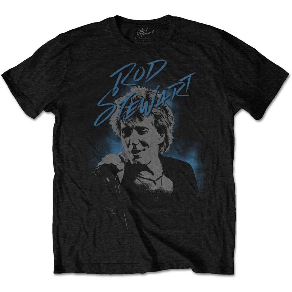 Rod Stewart Unisex T-Shirt: Scribble Photo (Medium)