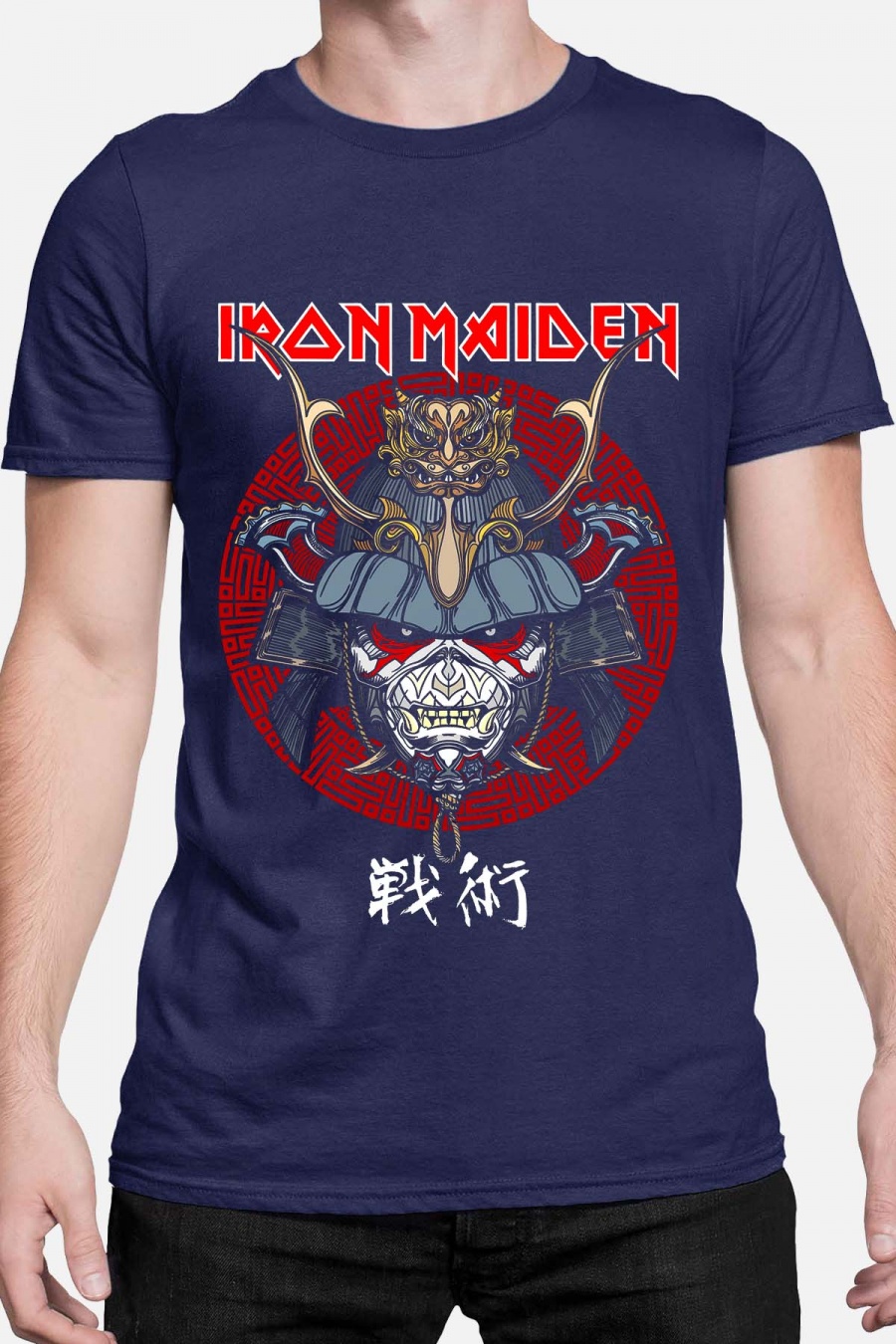 Iron Maiden Unisex T-shirt - Stratego - Marineblå - 100% Bomuld