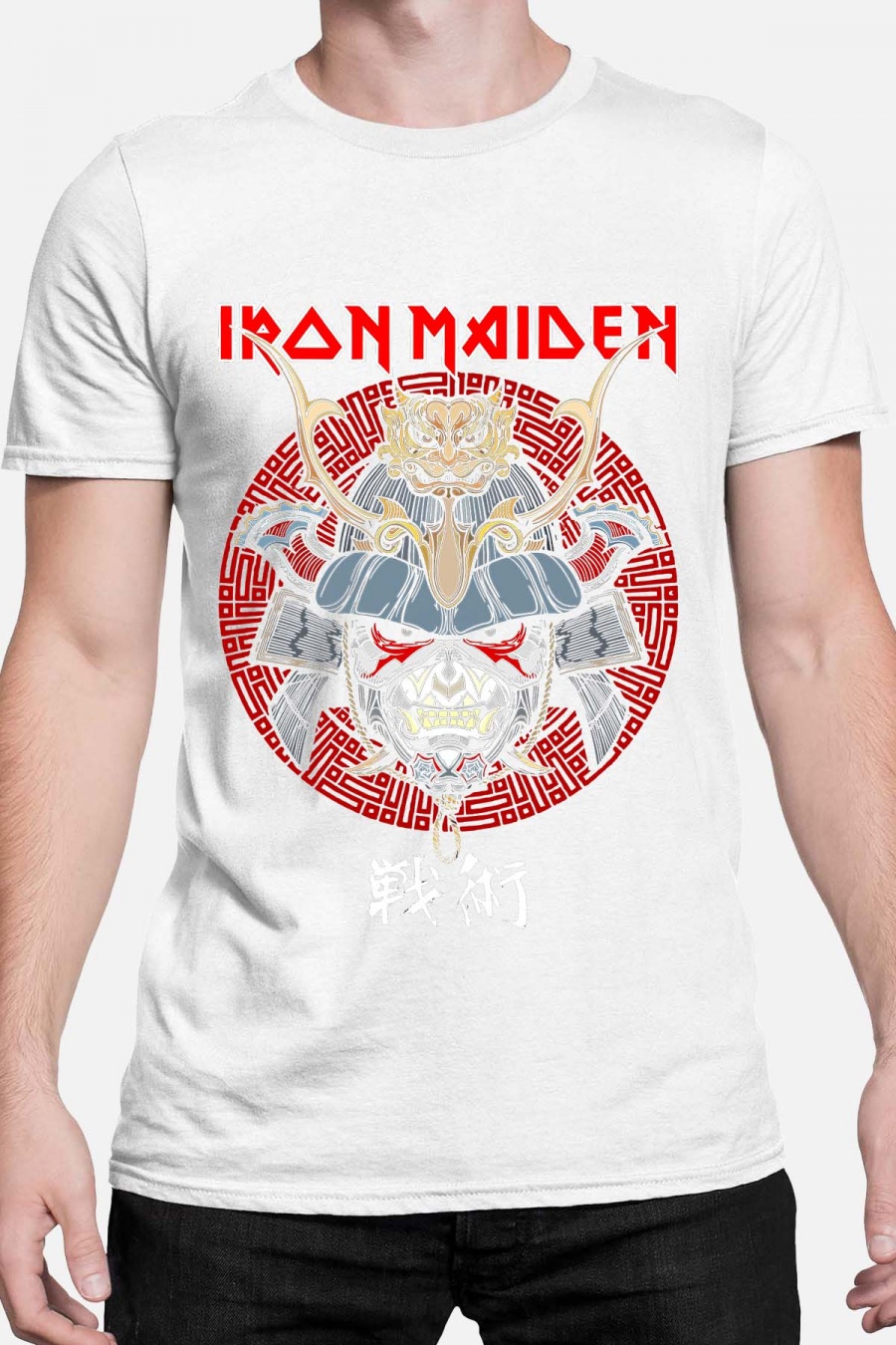 Iron Maiden Unisex T-skjorte - Stratego - Hvit - 100% Bomull