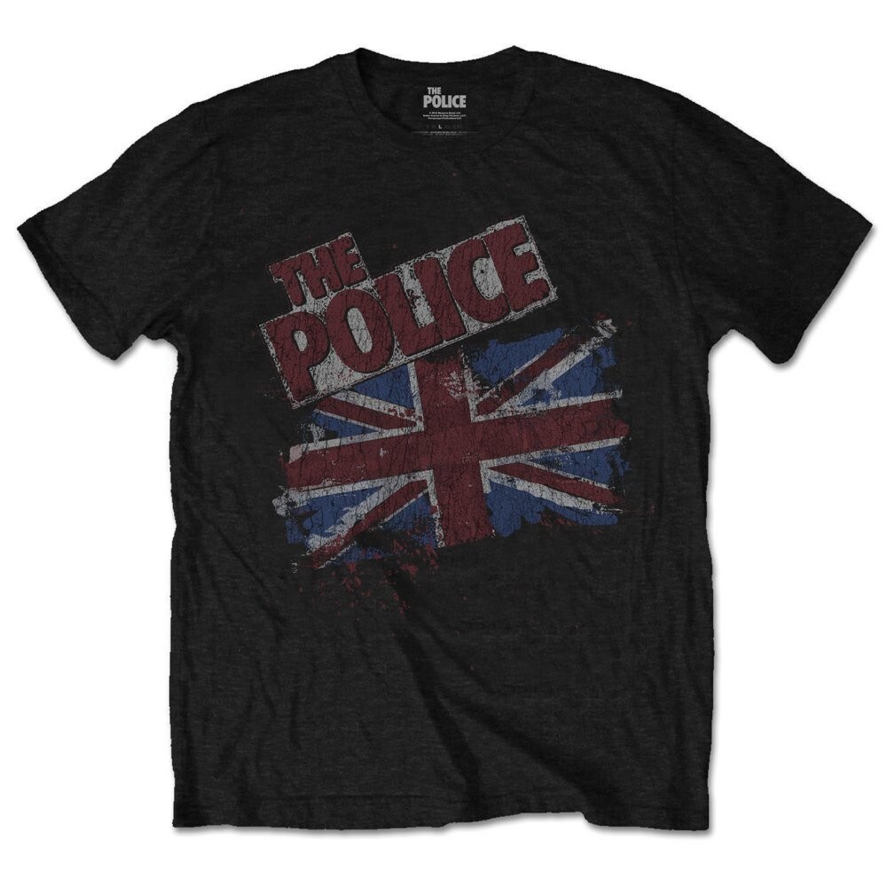 The Police Unisex T-Shirt: Vintage Flag (Small) - 2
