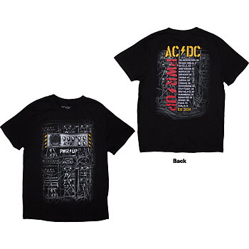 AC/DC Unisex T-Shirt: Control Wires PWR-UP EU Tour '24 (Back Print & Ex-Tour) (XXX-Large)