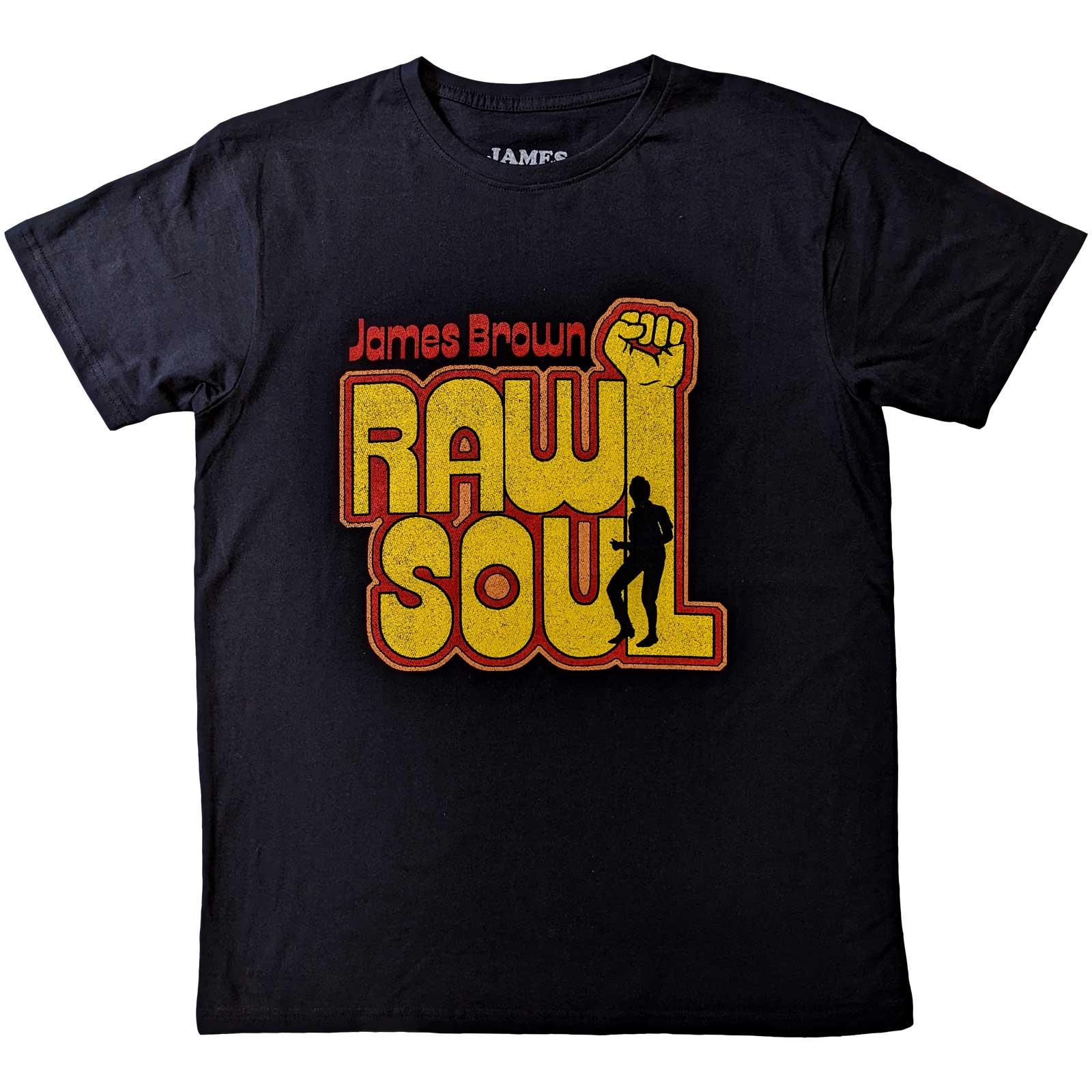 James Brown Unisex T-Shirt: Raw Soul (Large)
