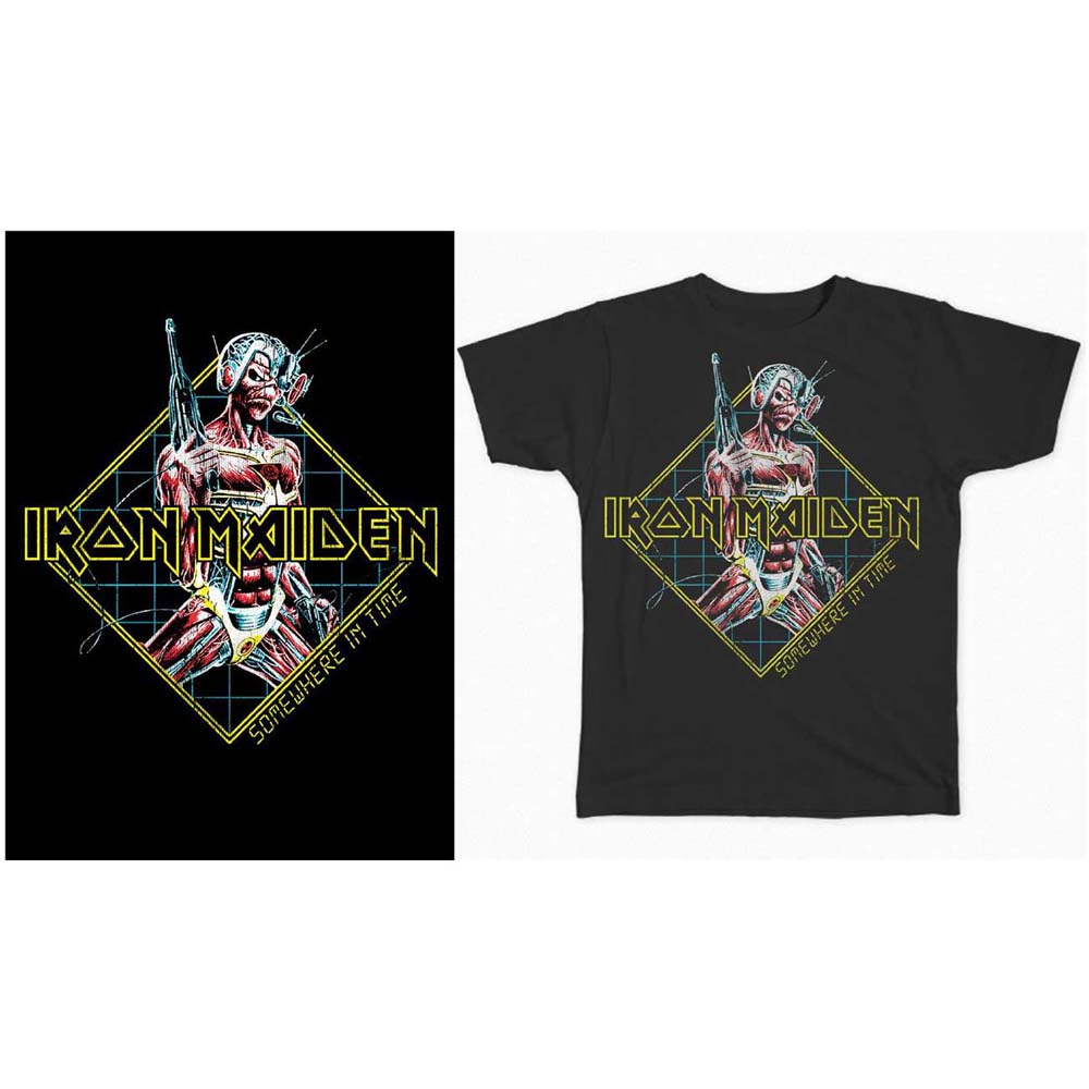 Iron Maiden Unisex T-Shirt: Somewhere in Time Diamond (Medium)