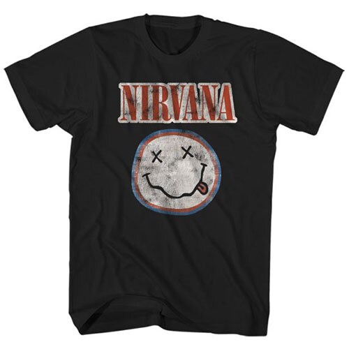 Nirvana Unisex T-Shirt: Distressed Logo (Large)