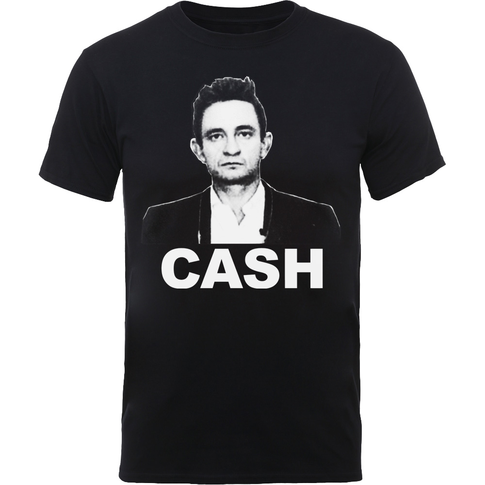 Johnny Cash Unisex T-Shirt: Straight Stare (Small)