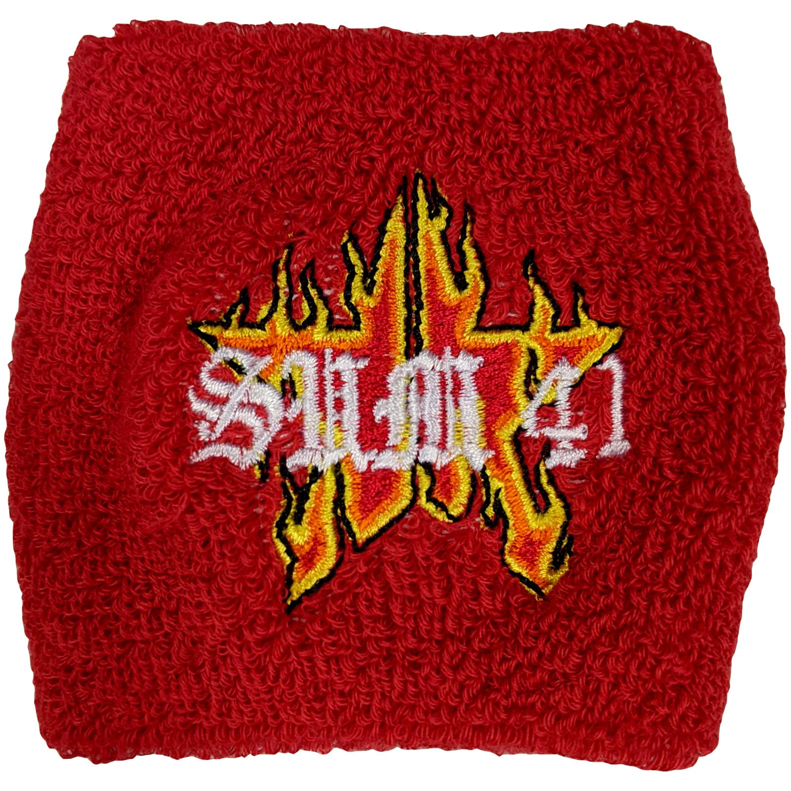 Sum 41 Fabric Wristband: Flaming Star (Ex-Tour)