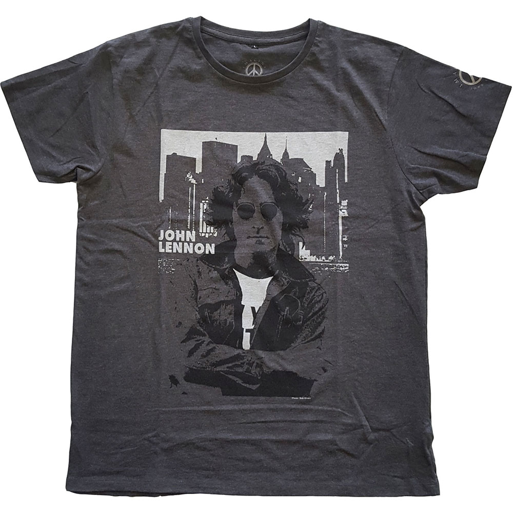 John Lennon Unisex T-Shirt: Skyline (Large) - 2