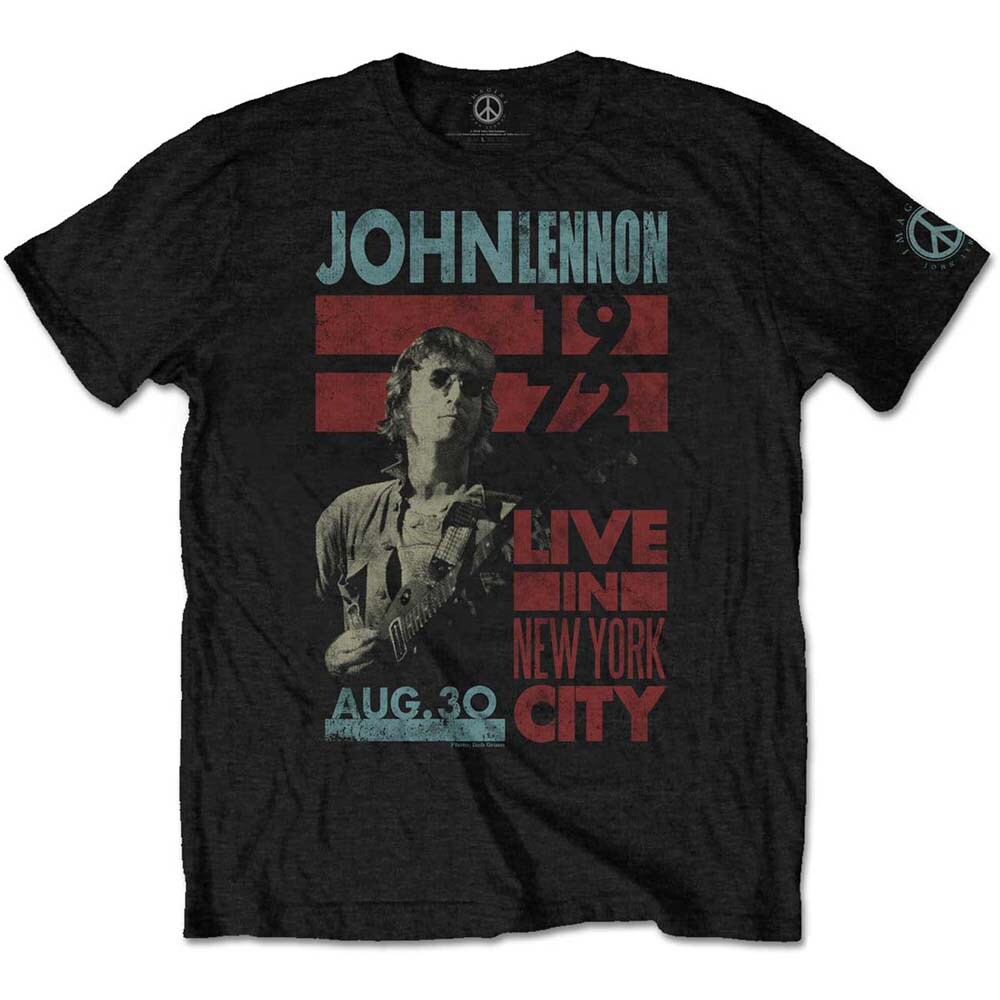 John Lennon Unisex T-Shirt: Live in NYC (Medium) - 2