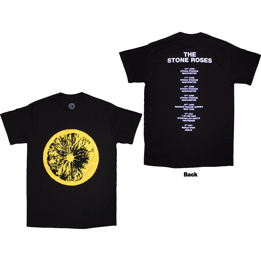 The Stone Roses Unisex T-Shirt: Tour 2016 (Black) (Back Print) (Small)