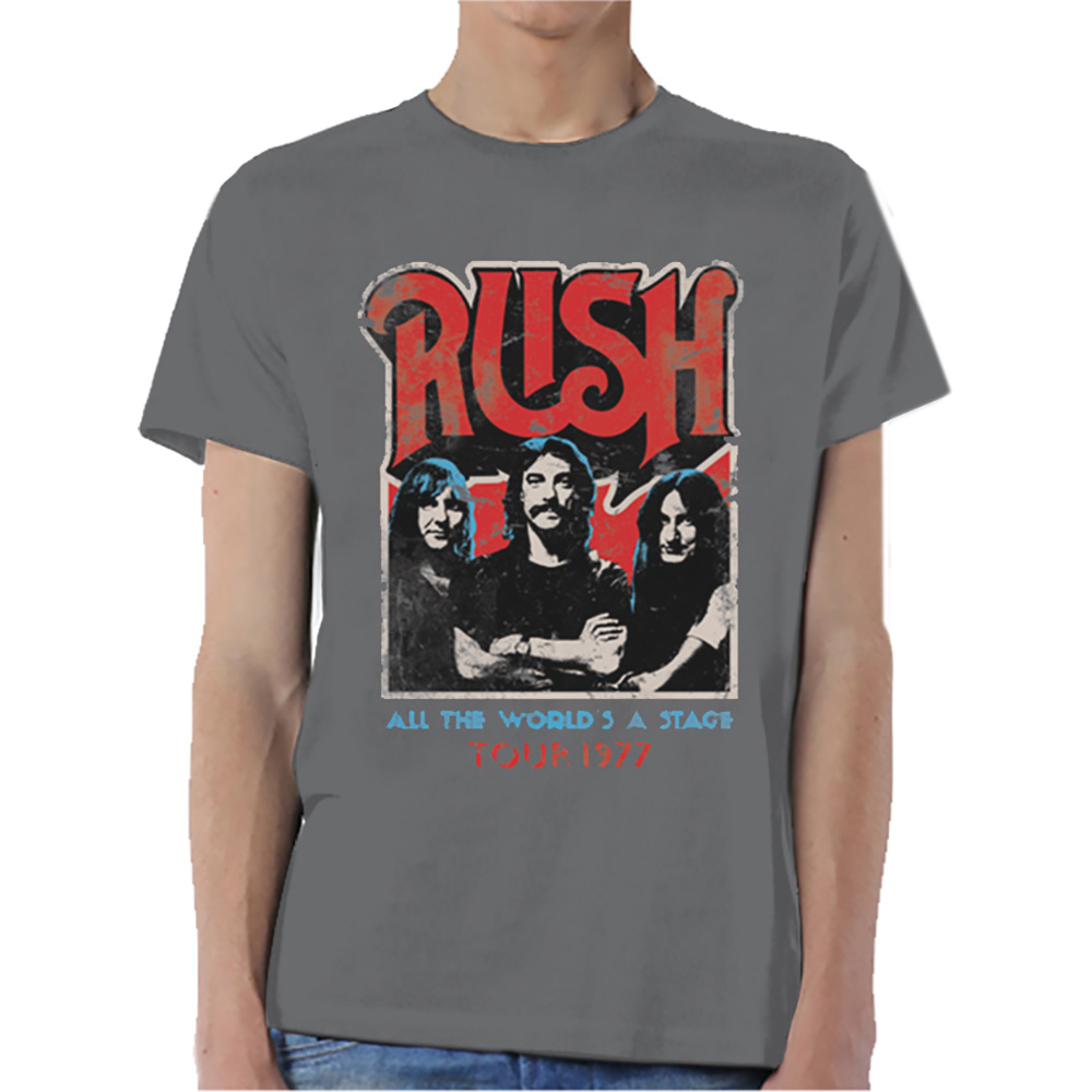 Rush Unisex Tee: World a Stage Tour 1977 (Small)