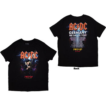 AC/DC Unisex T-Shirt: PWR-UP Germany EU Tour '24 (Back Print & Ex-Tour) (XXX-Large)