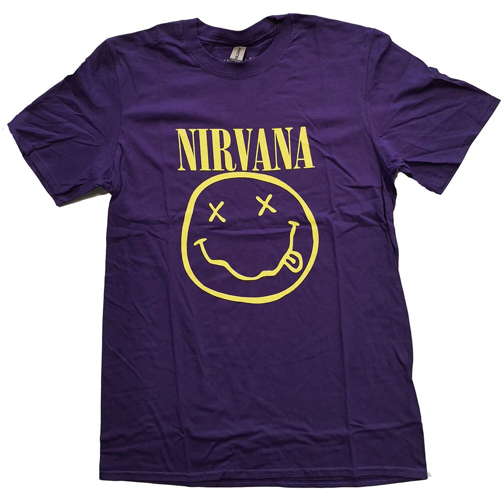 Nirvana Unisex T-Shirt: Yellow Smiley (XXX-Large)