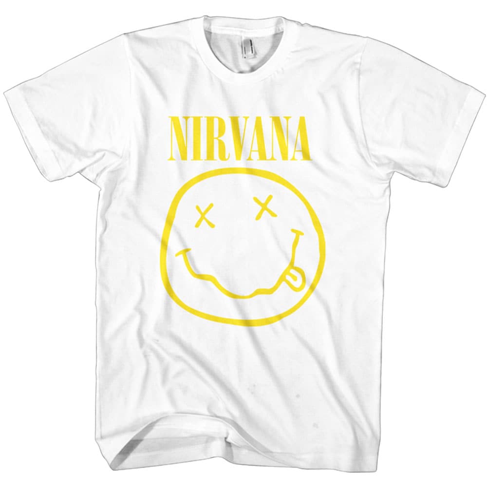 Nirvana Unisex T-Shirt: Yellow Smiley (Medium)