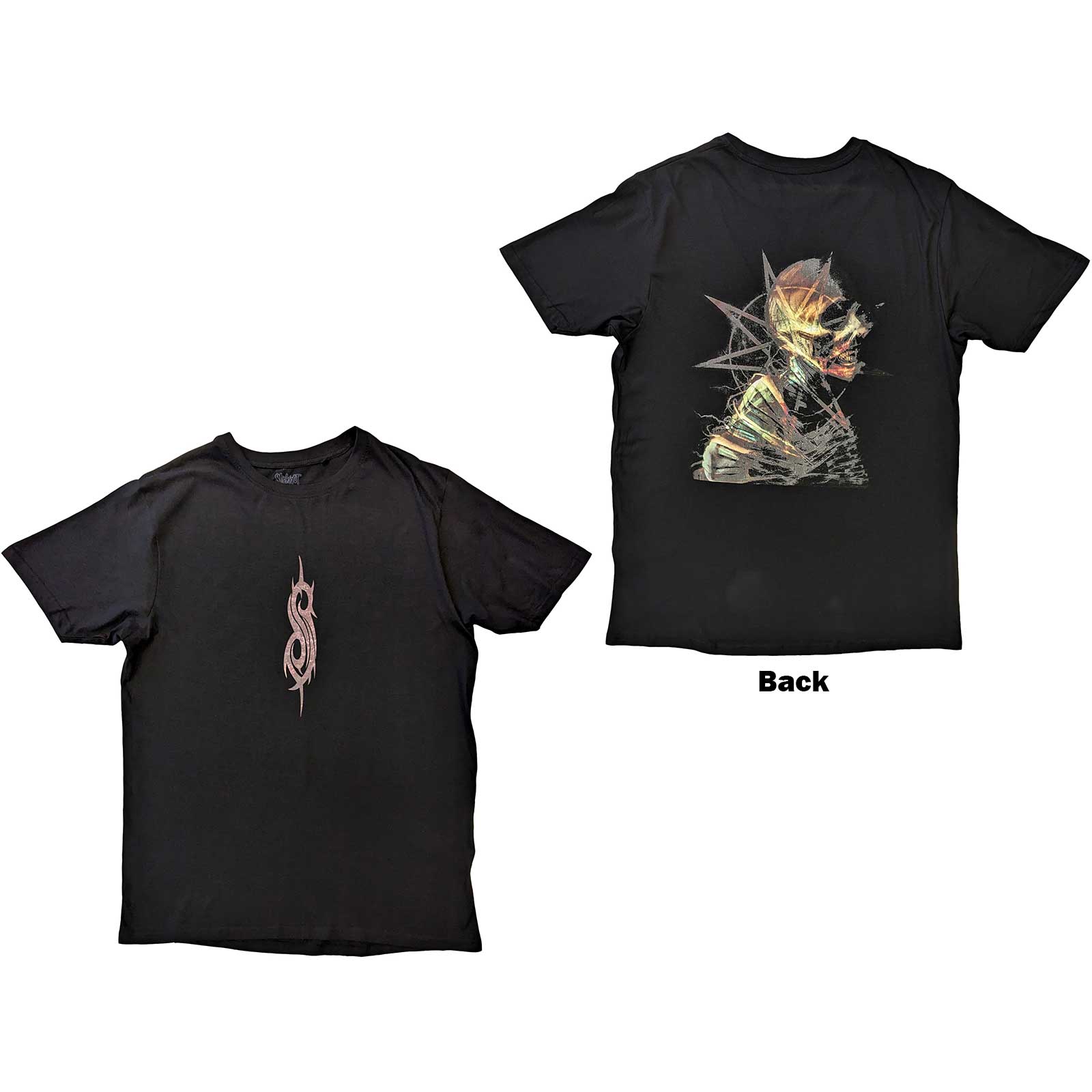Slipknot Unisex T-Shirt: Skeleton & Pentagram (Back Print) (XX-Large)