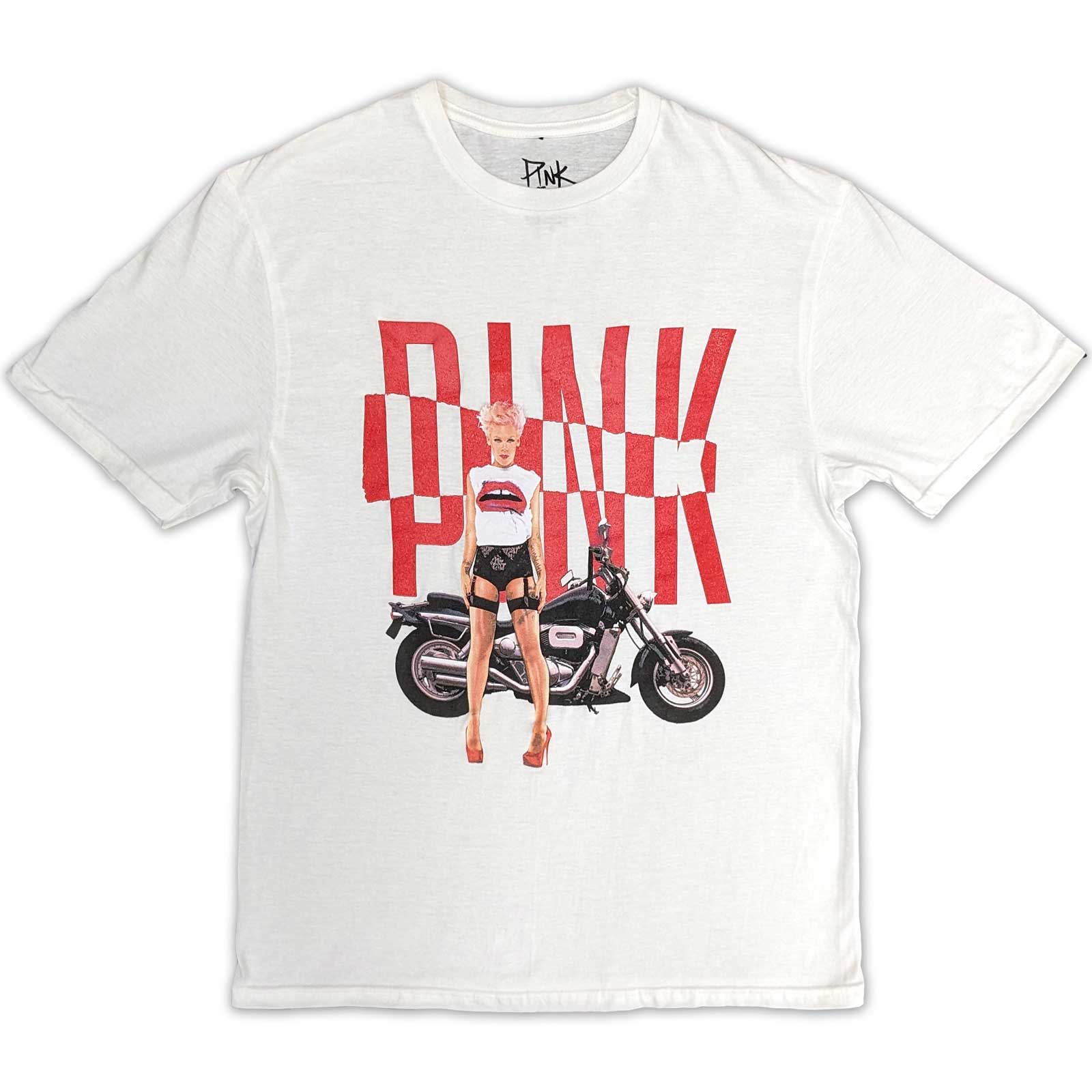 Pink Unisex T-Shirt: Motorbike (XX-Large)