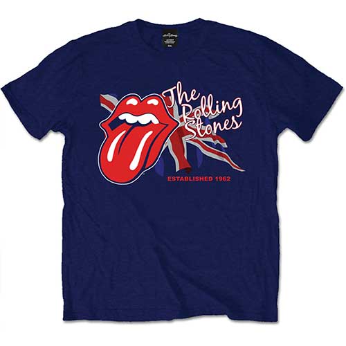 The Rolling Stones Unisex T-Shirt: Lick the Flag (Large)