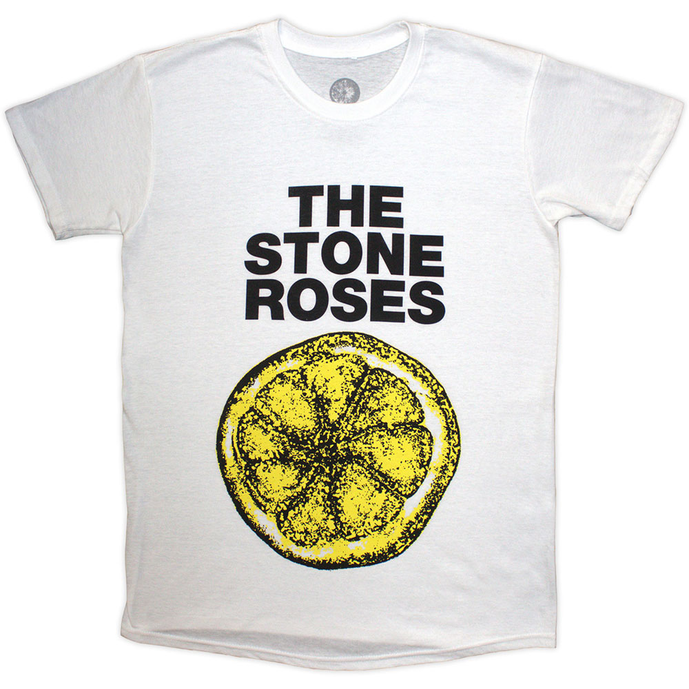 The Stone Roses Unisex T-Shirt: Lemon 1989 Tour (White) (Large)