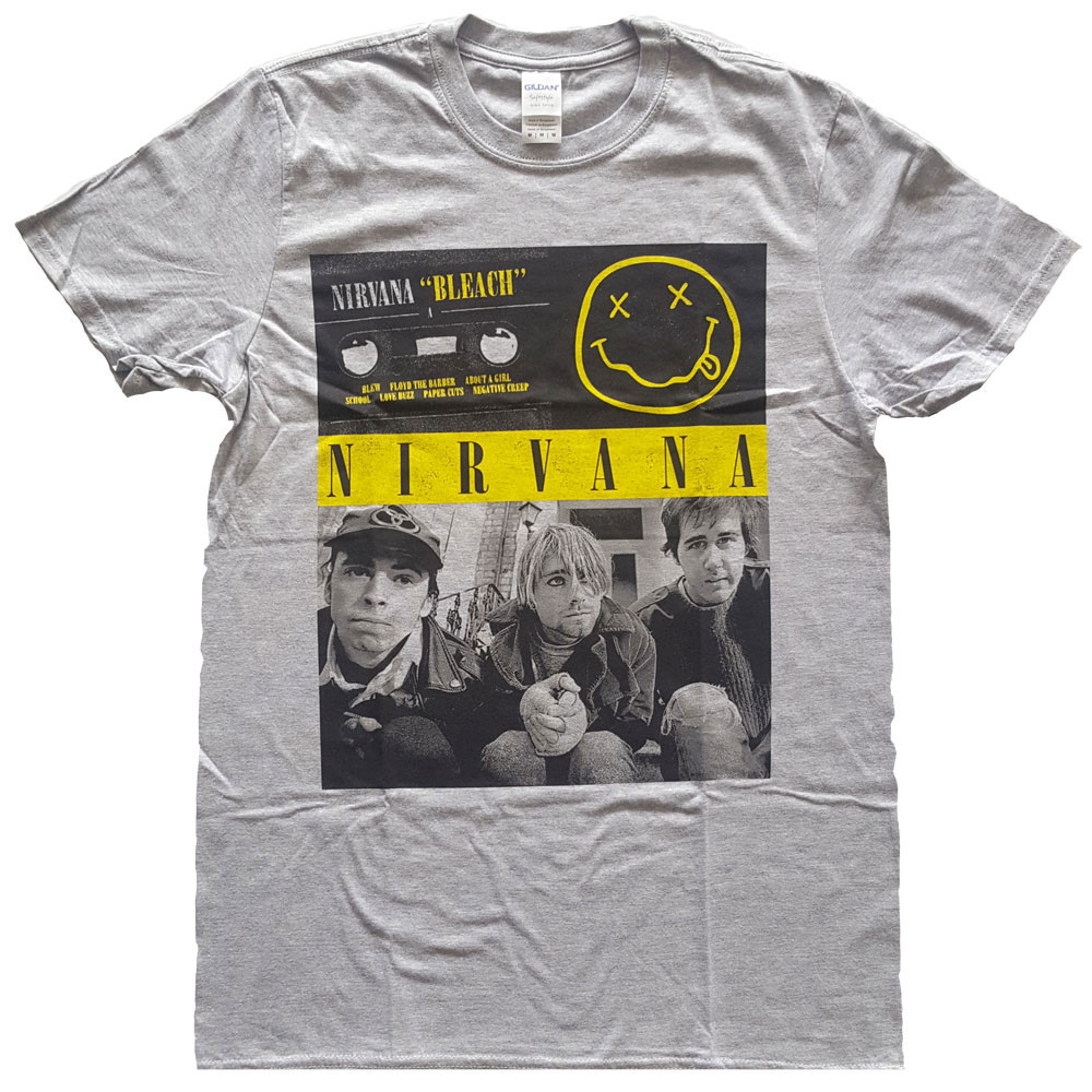 Nirvana Unisex T-Shirt: Bleach Cassettes (Small)