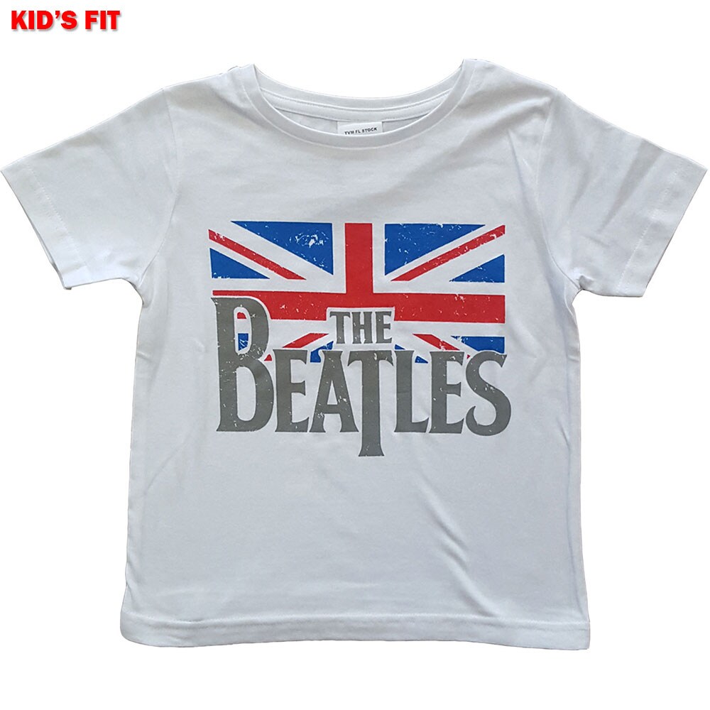 The Beatles Kids T-Shirt: Logo & Vintage Flag (11-12 Years)