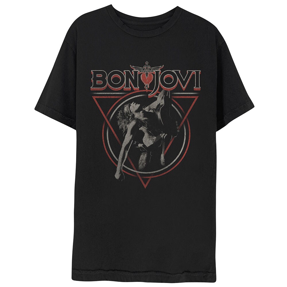 Bon Jovi Unisex T-Shirt: Triangle Overlap (Large)