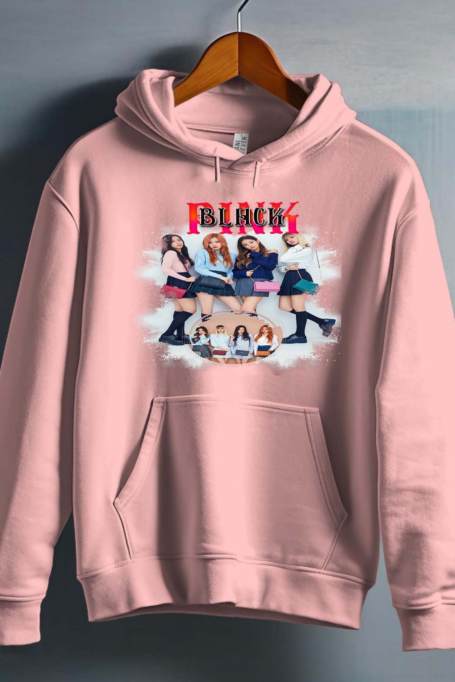 BlackPink Kpop Barn Hettegenser - Bags - Rosa - Unisex