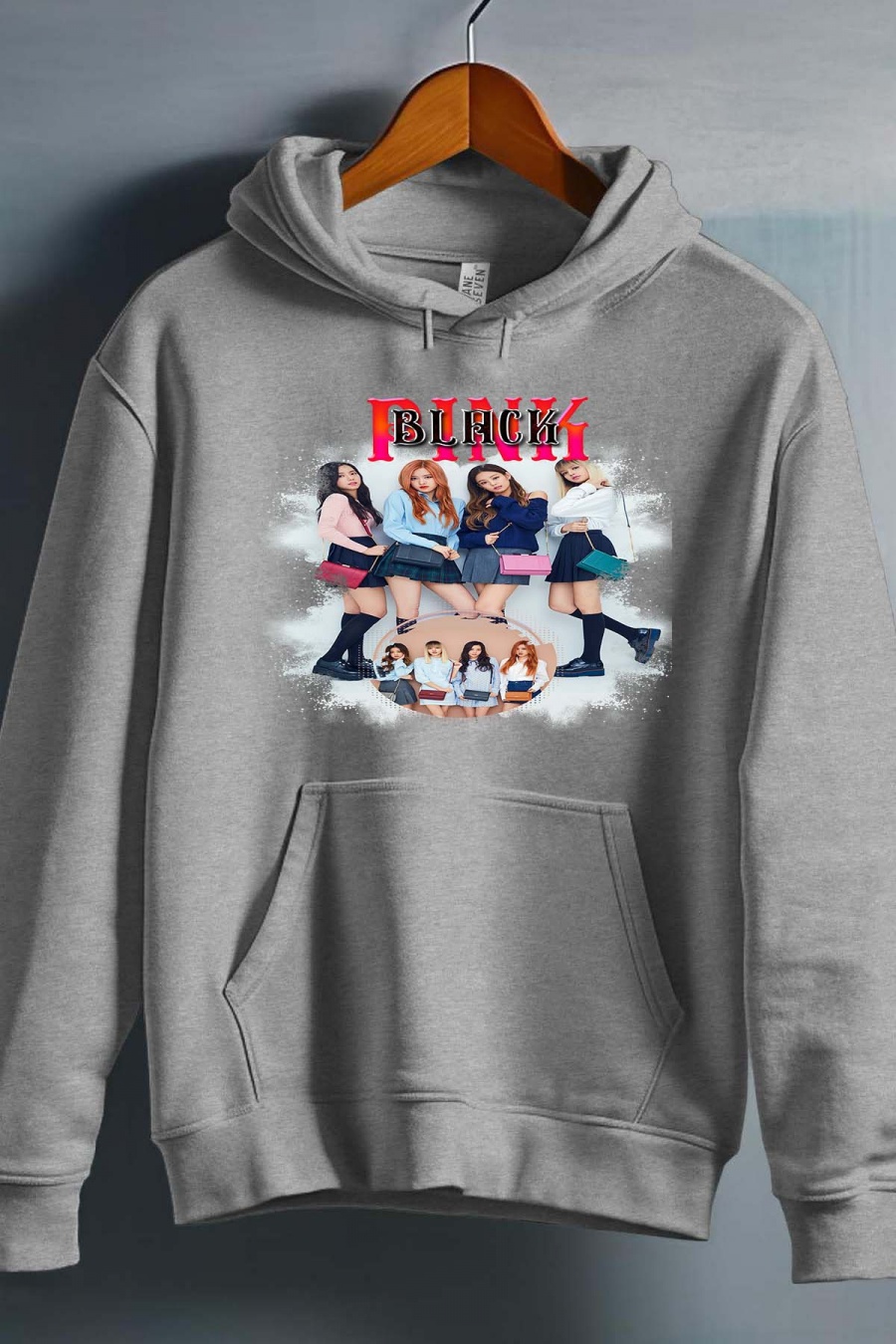 BlackPink Kpop Kids Hoodie - Bags - Grey - Unisex