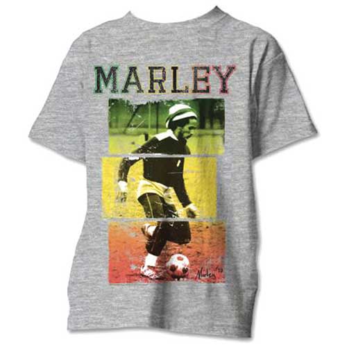 Bob Marley Unisex T-Shirt: Football Text (Large) - 2