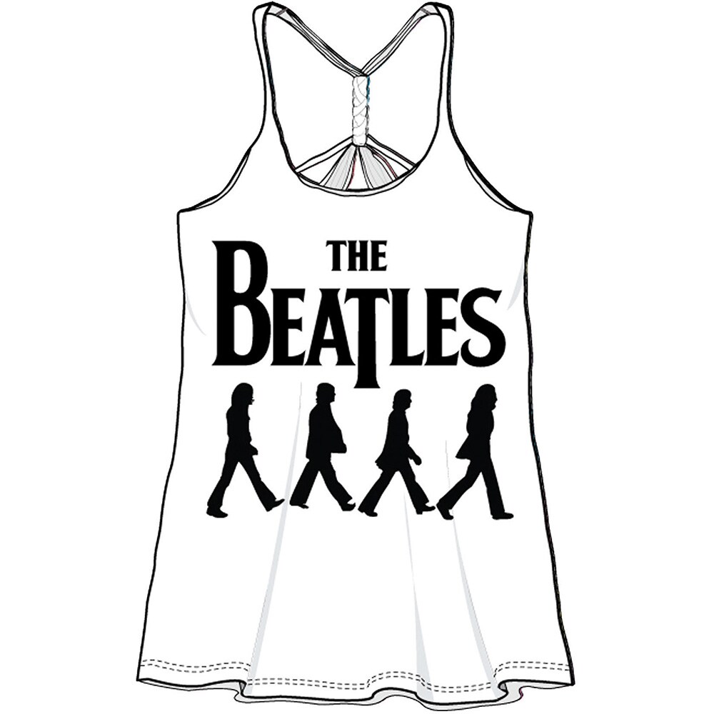 The Beatles Ladies Vest T-Shirt: Abbey Road Walking (Baby Doll) (X-Large) - 2