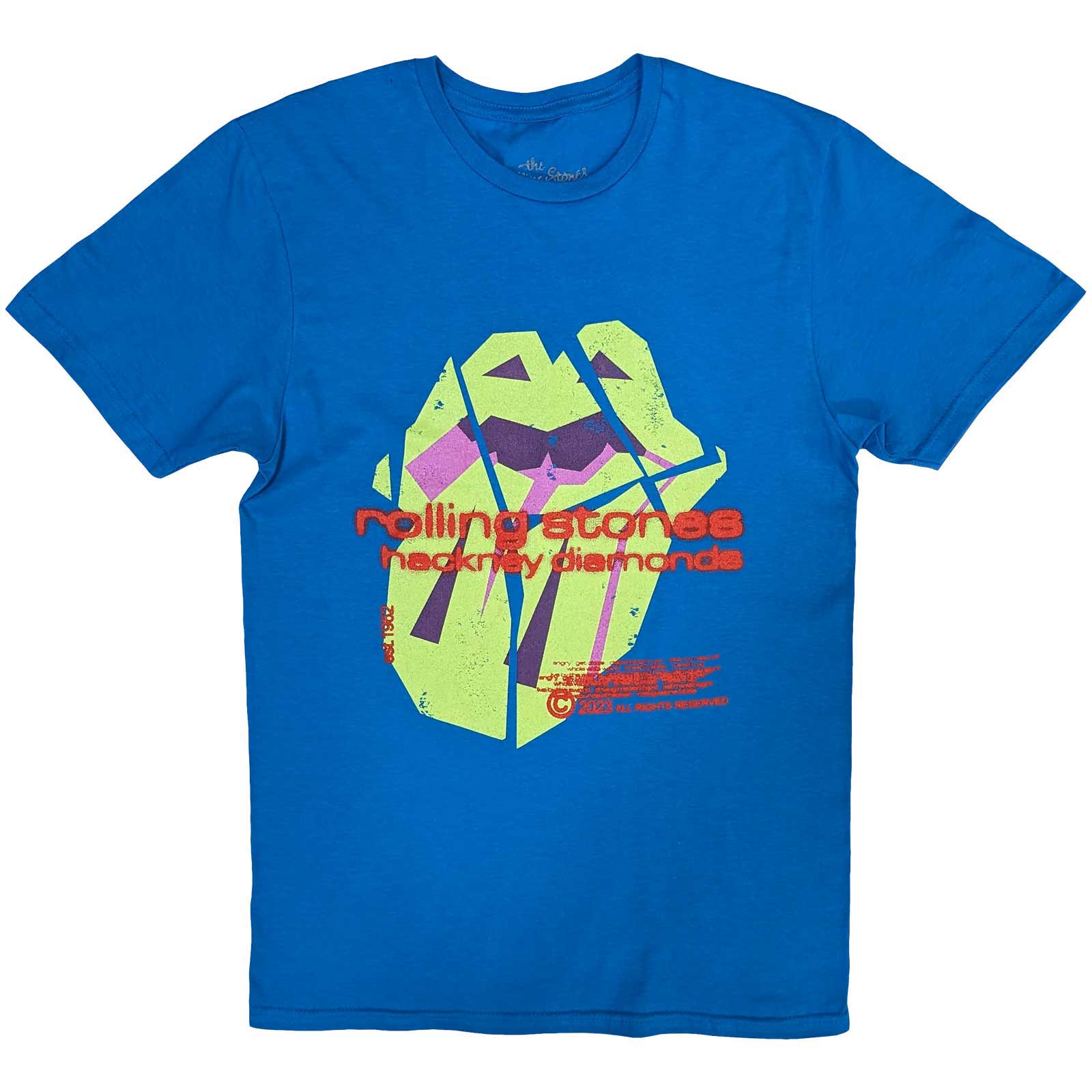 The Rolling Stones Unisex T-Shirt: Hackney Diamonds Neon Tongue (Medium)