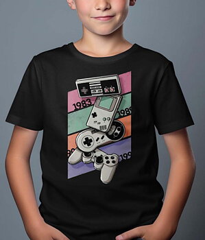 Nintendo barn t-shirt: "Controllers" - finns i flera färger - storlek 3-14 år