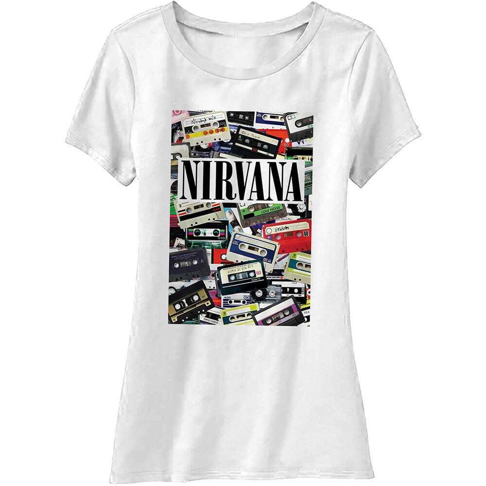 Nirvana Ladies T-Shirt: Cassettes (XX-Large)