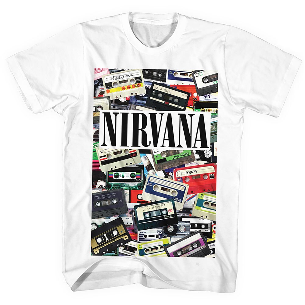 Nirvana Unisex T-Shirt: Cassettes (Medium)