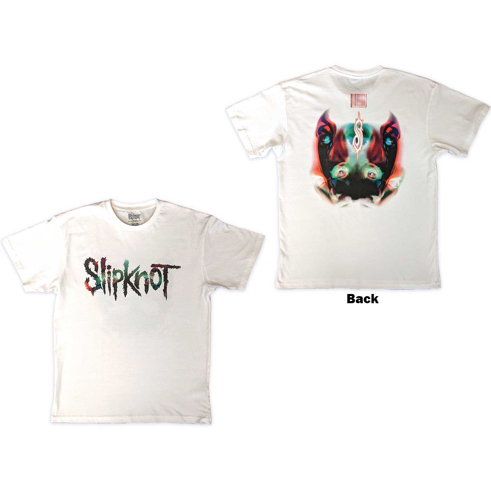 Slipknot Unisex T-Shirt: Adderall Faceback (Back Print) (Large)