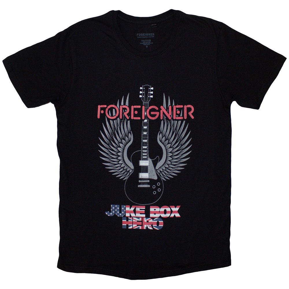 Foreigner Unisex T-Shirt: Juke Box Hero (Medium)