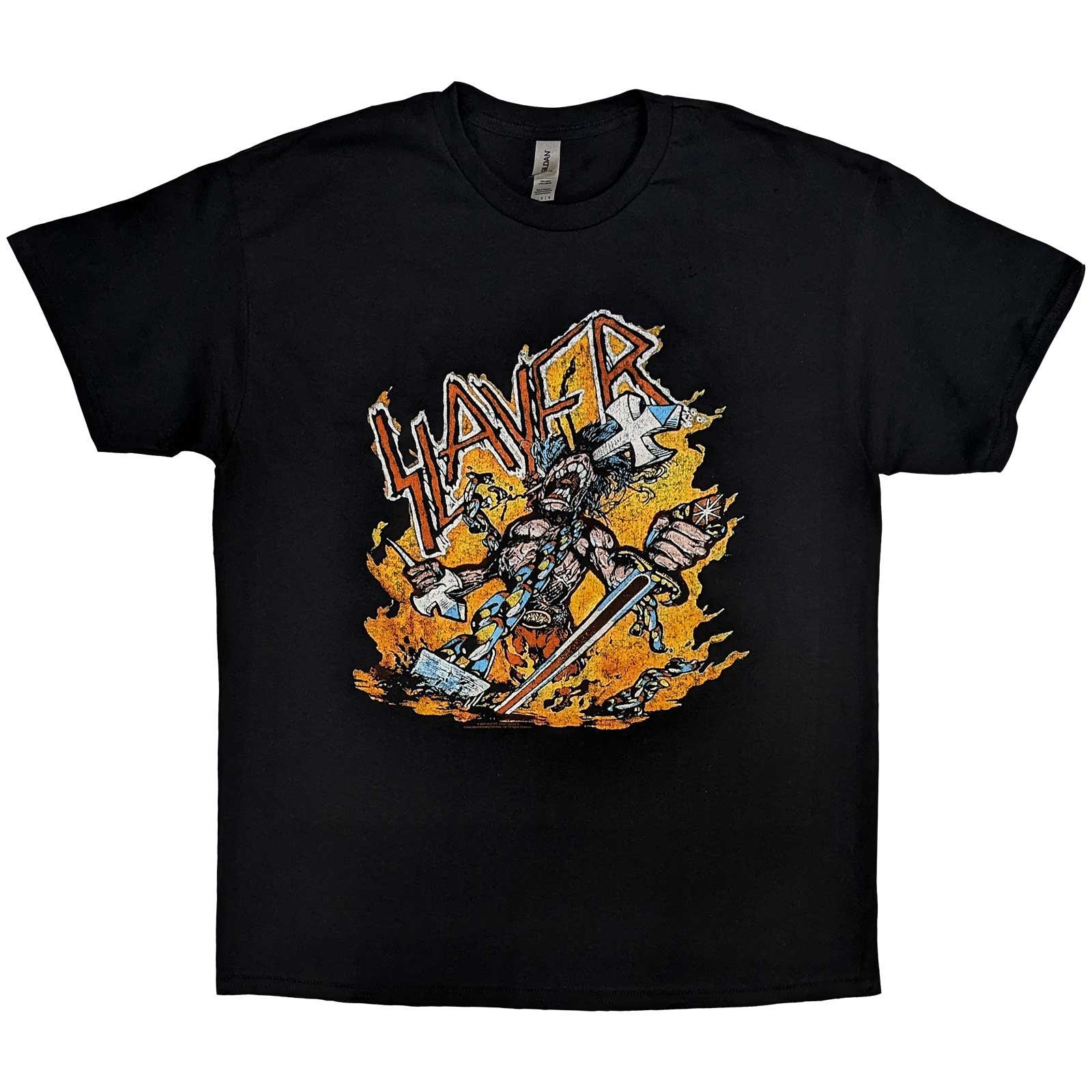 Slayer Unisex T-Shirt: Cartoon Flames (XX-Large)
