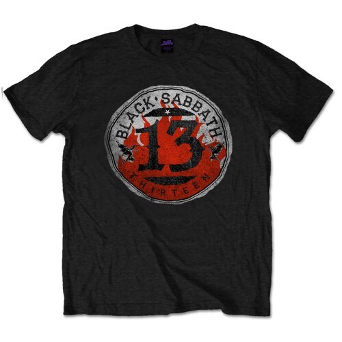 Black Sabbath Unisex T-Shirt: 13 Flame Circle (Medium) - 2