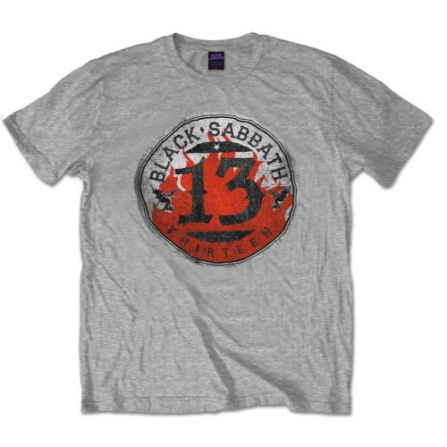 Black Sabbath Unisex T-Shirt: 13 Flame Circle (Medium)